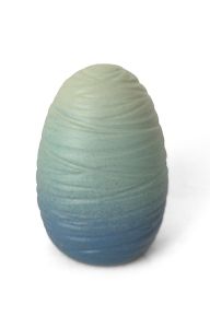 Baby (premature) urn for ashes 'Cocoon' blue green