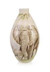 Hand painted urn Elephant