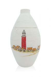 Hand painted urn 'Lighthouse'
