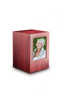 Mahogany colored photo frame urn box MDF in several dimensions