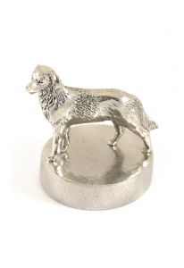 Pewter Border Collie cremation ashes urn