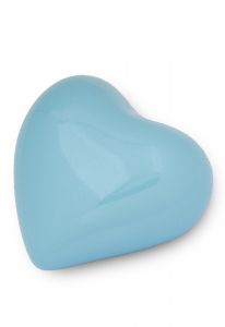 Heart shaped blue keepsake urn