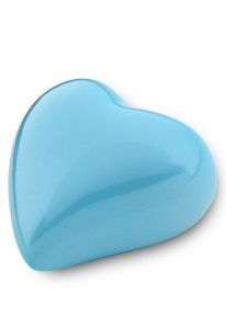 Heart shaped blue keepsake urn