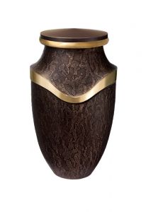 Bronze cremation urn brown