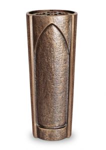 Memorial vase bronze with screws