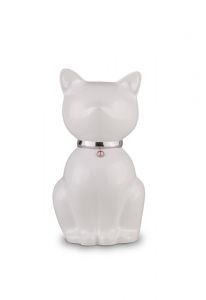 Cat urn 'Nuna' white