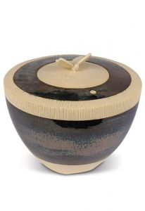Handmade urn 'Tolos' black