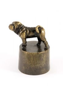 Shar-Pei urn bronzed