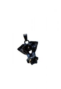 Stainless steel ashes pendant 'Angel wing'