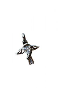 Stainless steel ashes pendant 'Angel wing'