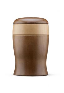 Wooden Urn for Ashes 'Cielo' stained 2 color lime