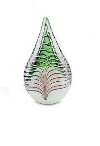 Crystal glass ornament keepsake urn 'Drop'