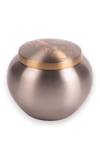 Dog urn with two paw prints