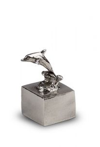 Sculpture ashes urn 'Dolphin riding the wave'