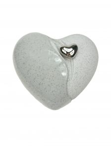 Heart shaped keepsake urn with magnetic heart