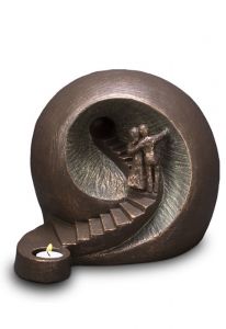 Ceramic funeral urn 'Hidden Love' (tealight)