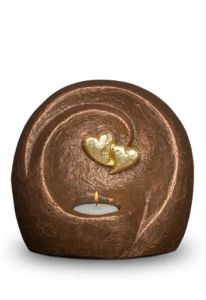 Keepsake Cremation Urn “Eternal Bond” with Candle Holder for Two Adults