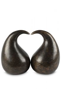 Bronze companion urn for ashes 'Love and Affection'