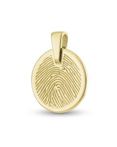 Fingerprint pendant 'Round' made of gold Ø 1.8 cm