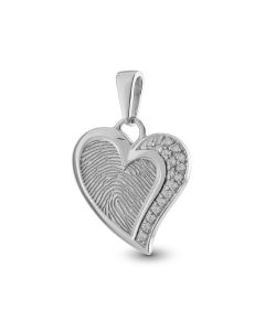 Fingerprint pendant 'Heart'
