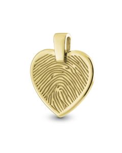 Fingerprint pendant 'Heart' made of gold Ø 1.7 cm