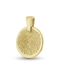Fingerprint pendant 'Round' made of gold Ø 1.6 cm
