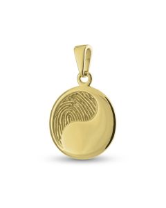 Fingerprint pendant 'Yin Yang' made of gold