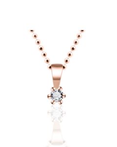 Memorial pendant with zirconia | rose gold plated silver