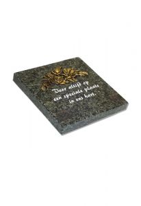 Memorial stone square 'Rose branch'