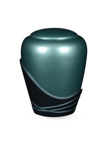 Fiberglass urn 'Glossy' blue
