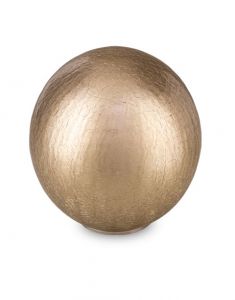 Cappuccino colored crystal glass cremation urn with crackle finish