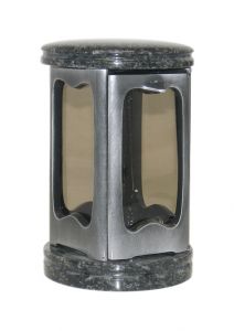Remembrance lantern aluminium with granite