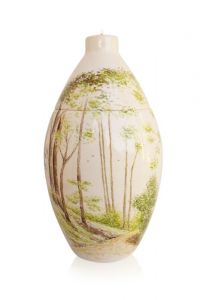 Hand-painted keepsake urn 'Forest scenery'