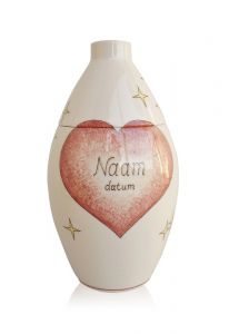 Hand painted urn 'Heart'