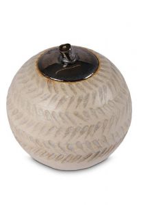 Hand made ceramic keepsake urn | Almost white