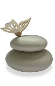 Handmade ceramic funeral urn 'Butterfly'