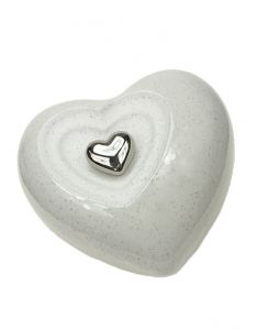 Ceramic heart shaped urn