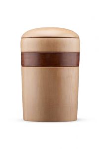 Wooden Urn for Ashes 'Speranza' stained 2 color lime