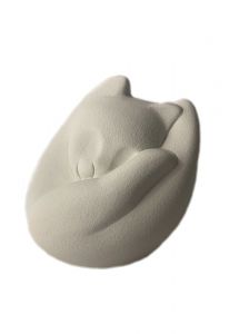 Grey cat cremation ashes urn