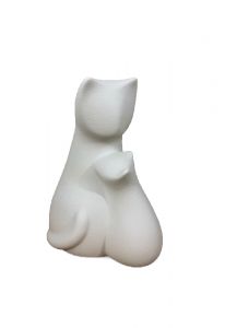 Cat cremation ashes urn white