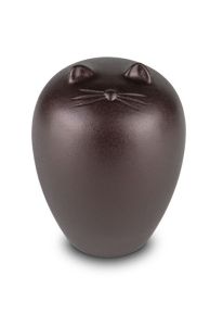 Red-brown cat urn for ashes