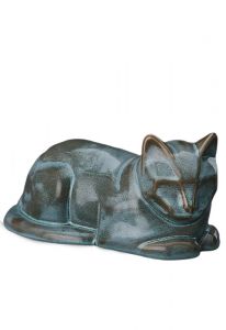 Cat urn for ashes in several colors