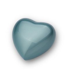 Heart shaped cremation ashes keepsake urn 'Satori' | blue