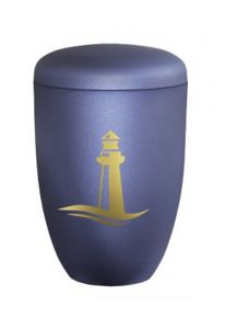 Metal funeral urn 'lighthouse'