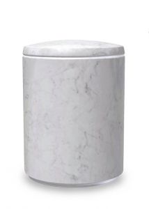 Marble funeral urn Carrara white