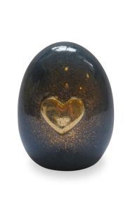 Handmade keepsake cremation ashes urn 'Golden heart'
