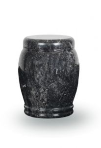 Albaster cremation ash keepsake urn black for inhome