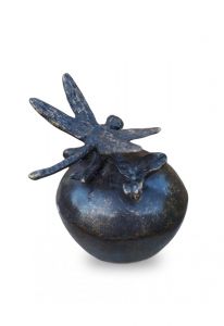 Cremation ashes keepsake urn with dragonfly