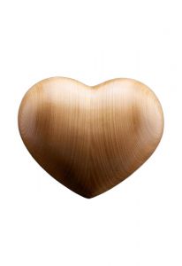Keepsake cremation urn for ashes 'Heart' satined cherry