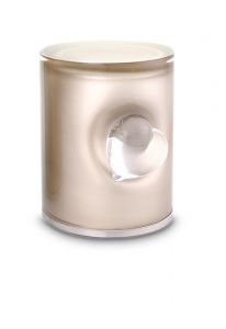 Bohemian Crystal glass keepsake urn